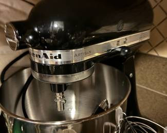 Kitchenaid Mixer Artisan Black and Stainless Upright Mixer