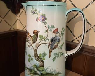 Kiralpo China Pitcher with Floral and Bird Design