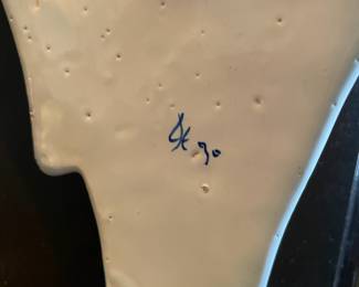 French Hand Painted Majolica Wall Pocket