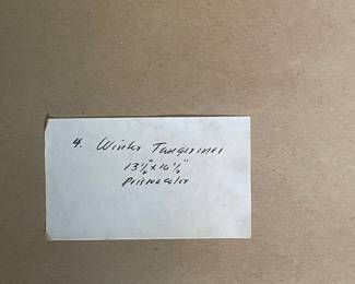 Framed & Matted Prismacolor "Winter Tangerine" 