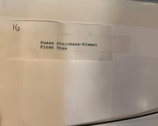 1988 Framed Mixed Media Collage "First Thaw" by Susan Stein Haus Kimmel