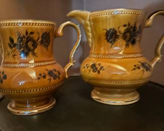 Two Lord Nelson Ware Brown Glaze Pitchers