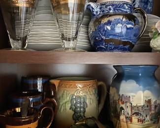 Wedgwood Fallow Deer Blue Silver Lustre Pitcher
