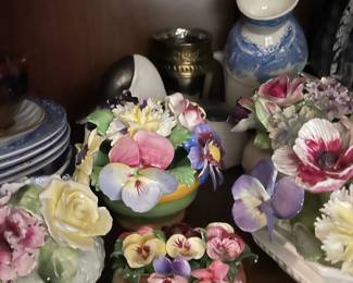 Assortment of Bone China Floral Bouquets 