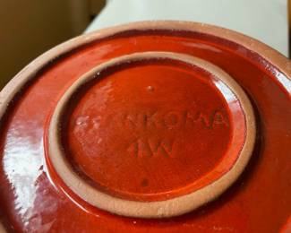 Frankoma Pottery Red Lidded Casserole Dish