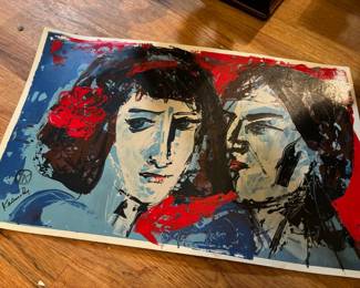 Expressionist Painting of Man & Woman by Kalma Ray