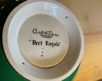 Carlton Ware "Vert Royale" Green Ceramic Bowl