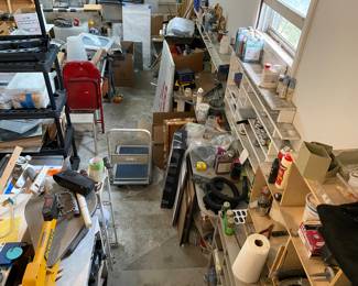 Packed artist’s studio