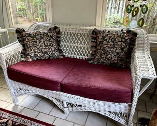 Wicker loveseat