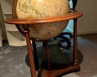 Large floor world globe