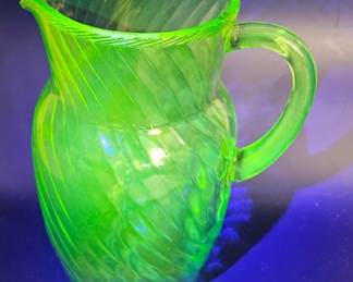 Uranium Glass Pitcher