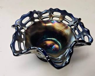 Fenton Basket Weave Bowl