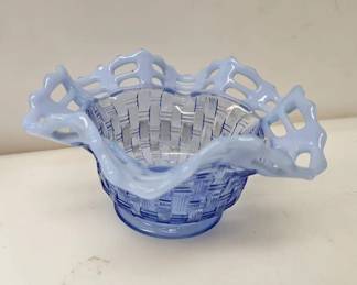 Fenton Basket Weave Bowl