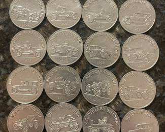Lot/21 Sunoco Antique Car Coin Series Tokens