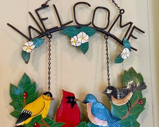 METAL BIRDS WELCOME SIGN