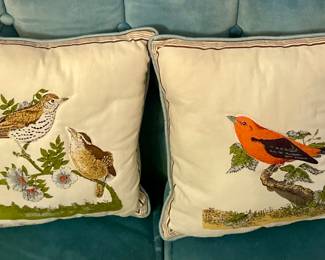 VINTAGE QUILTED BIRD PILLOWS