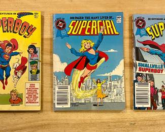 VINTAGE DC COMICS MONTHLY BOOKS - SUPERGIRL, SUPERBOY