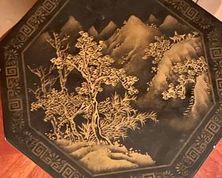 VINTAGE ASIAN LACQUERED SEWING BOX