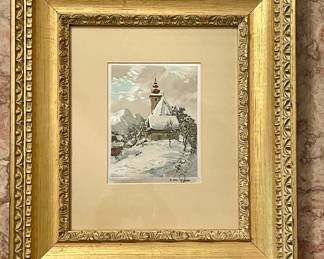 VINTAGE/ANTIQUE GILT FRAMED WALL ART