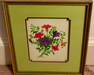 VINTAGE ORIGINAL WALL ART by B. MILLER