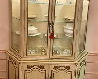 VINTAGE FRENCH PROVENCAL CHINA CABINET by WHITE FURNITURE CO.