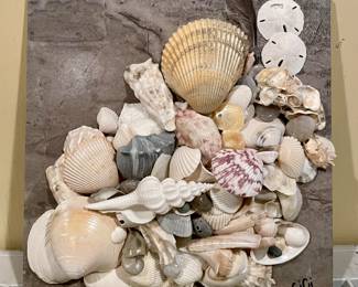 HANDCRAFTED BEACH ART ON LARGE FLOOR TILE