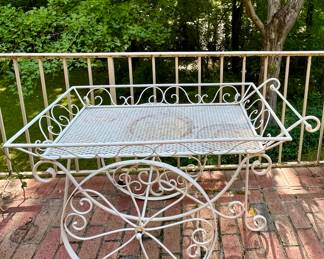 WROUGHT IRON PATIO CART