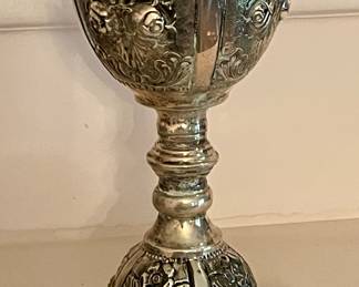 SILVERPLATE CANDLESTICK LAMP