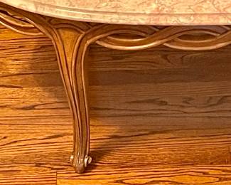 VINTAGE/ANTIQUE MARBLE-TOP COFFEE TABLE
