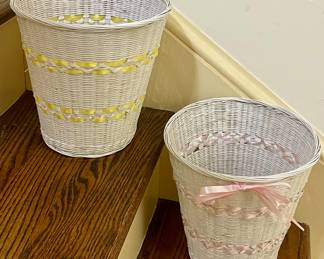 WICKER WASTEBASKETS