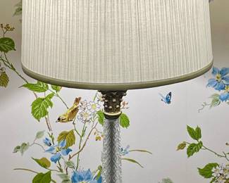 CRYSTAL/BRASS CANDLESTICK LAMP