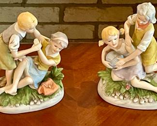 VINTAGE CHILDREN PLAYING FIGURES