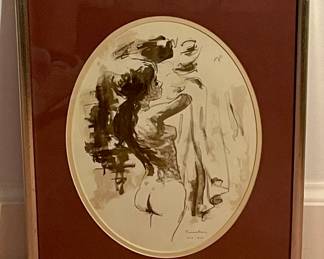 VINTAGE WALL ART by RUCKER, S/N