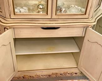 VINTAGE FRENCH PROVENCAL CHINA CABINET by WHITE FURNITURE CO.