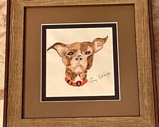 VINTAGE JERRY RUTLEDGE WATERCOLOR FRAMED ART
