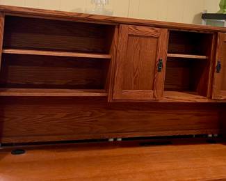 LARGE OAK DESK W/HUTCH by ASPEN FURNITURE