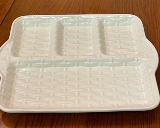 LARGE BASKET WEAVE TRAY