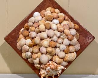 HANDCRAFTED BEACH ART ON LARGE FLOOR TILE