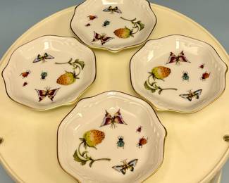 VINTAGE BUTTER PAT DISH SET