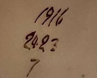 VINTAGE BLUE/WHITE JAR W/LID