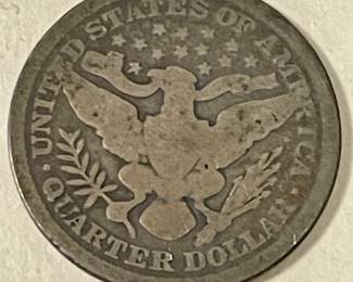 1892 BARBER QUARTER DOLLAR