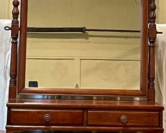 VINTAGE/ANTIQUE CHEST-TOP VANITY/SHAVING MIRROR