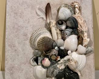 HANDCRAFTED BEACH ART ON LARGE FLOOR TILE