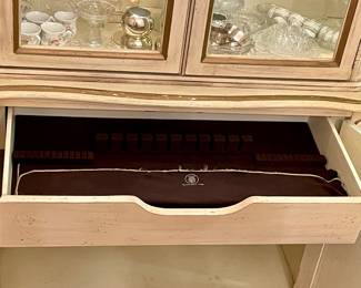 VINTAGE FRENCH PROVENCAL CHINA CABINET by WHITE FURNITURE CO.