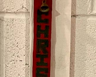 ANTIQUE "MERRY CHRISTMAS" BELL PULL