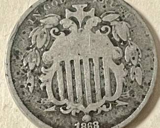 1868 SHIELD NICKEL