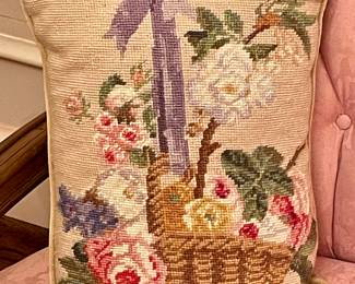 FLORAL CROSS-STITCH PILLOW