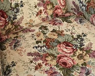 FLORAL WING-BACK CHAIRS by CAROLINA UPHOLSTERY CO. - 2-AVAILABLE