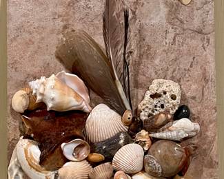 HANDCRAFTED BEACH ART ON LARGE FLOOR TILE