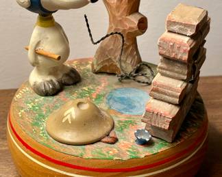 VINTAGE ANRI PEANUTS/SNOOPY MUSIC BOX